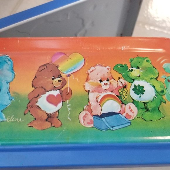SOLD !!! Collectible 1983 Care Bears Metal Lunchbox Thermos - Picture 6 of 15